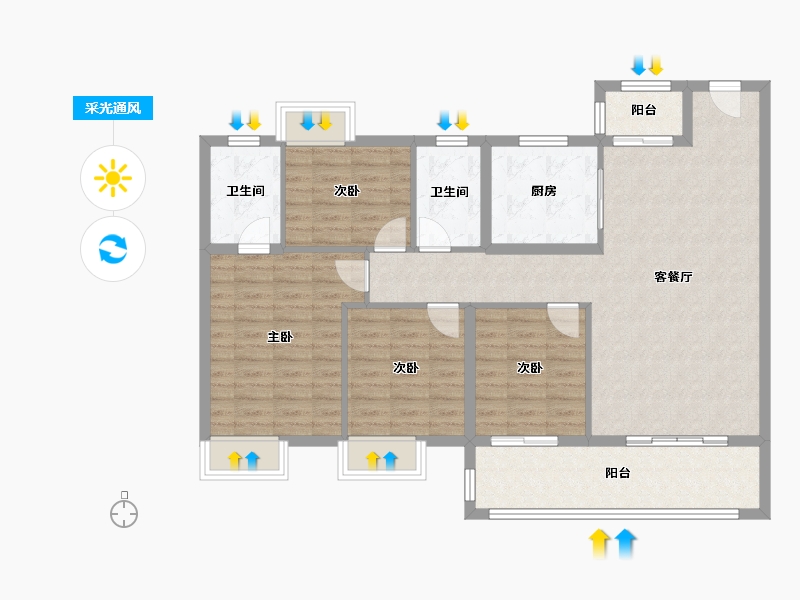 江西省-南昌市-华侨城泊岸-110.00-户型库-采光通风