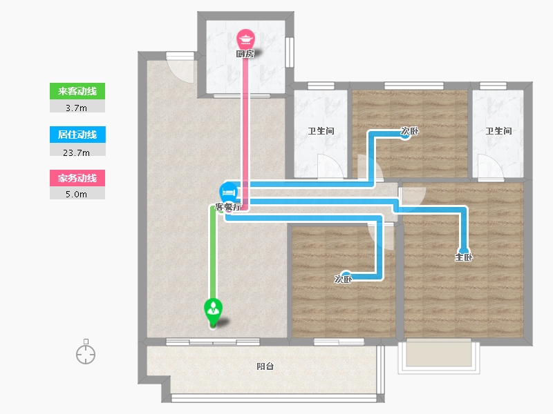 福建省-福州市-中茵天俊珑璟台-96.00-户型库-动静线