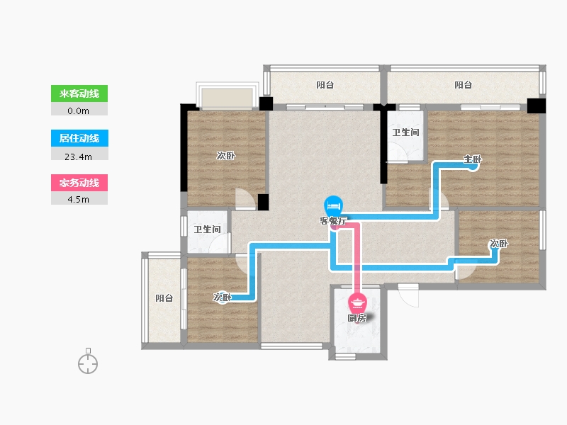 广西壮族自治区-南宁市-新天地-124.80-户型库-动静线