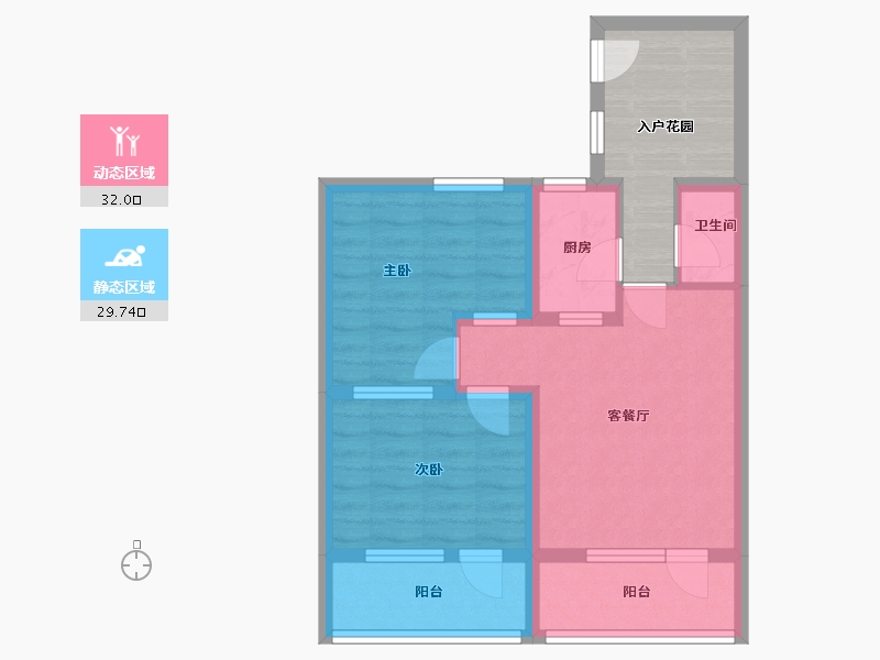 北京-北京市-迎风五里-65.94-户型库-动静分区