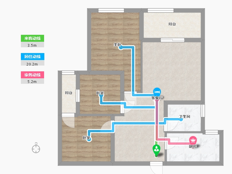 河南省-信阳市-中环荣域悦棠-73.02-户型库-动静线