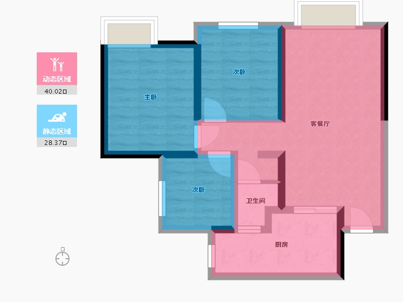 四川省-成都市-华润二十四城-二期-59.20-户型库-动静分区