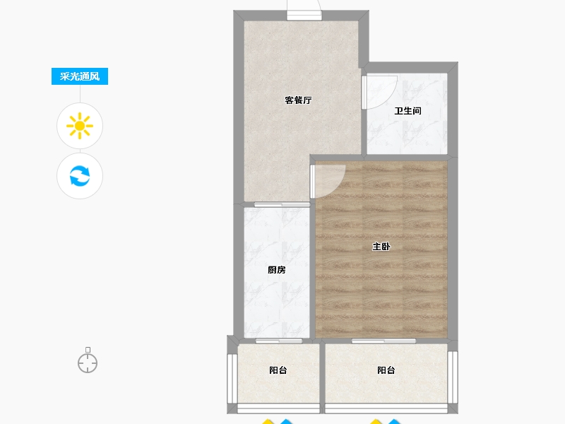 天津-天津市-爱贤里-39.20-户型库-采光通风