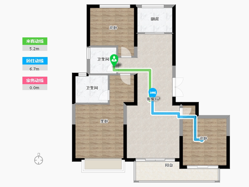 浙江省-台州市-金生家园-100.00-户型库-动静线