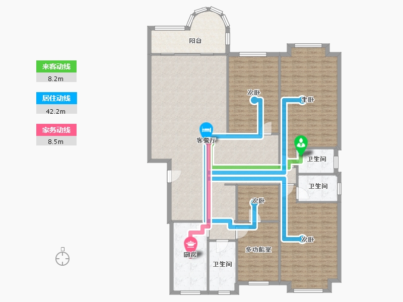 重庆-重庆市-鸳鸯花园-174.00-户型库-动静线