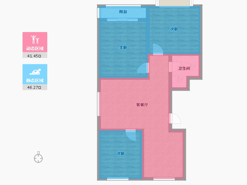 山西省-忻州市-光华苑-96.00-户型库-动静分区