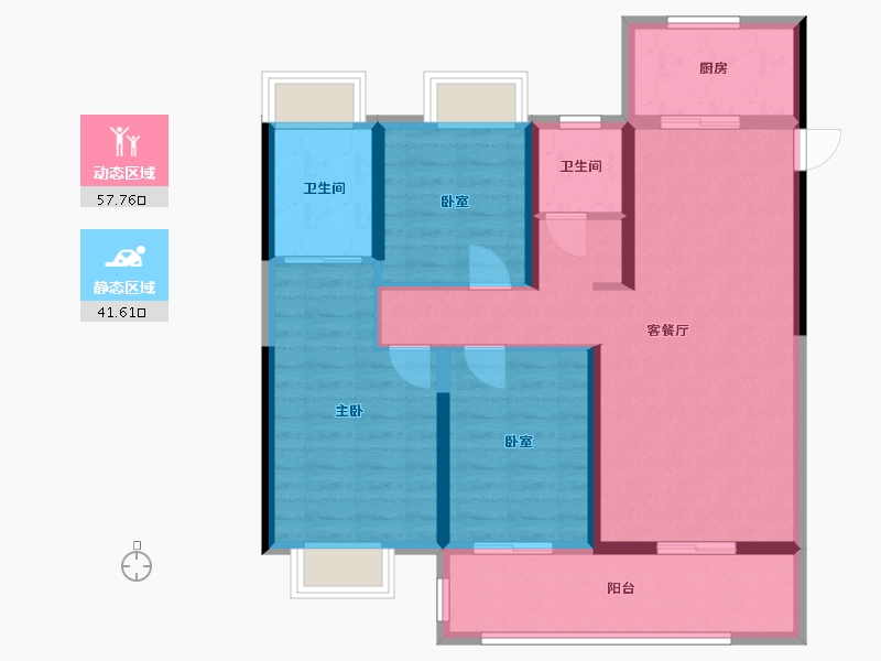 湖南省-衡阳市-高新未来城-107.01-户型库-动静分区