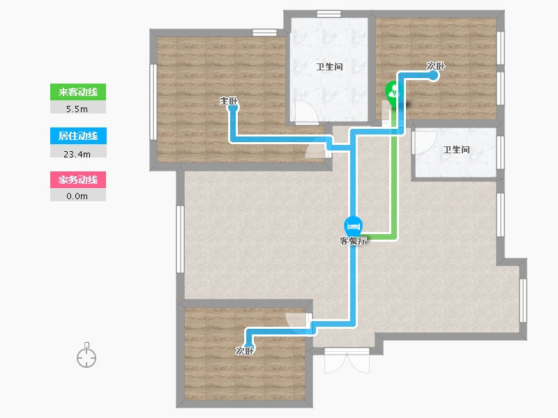 黑龙江省-绥化市-百盛香墅-115.00-户型库-动静线