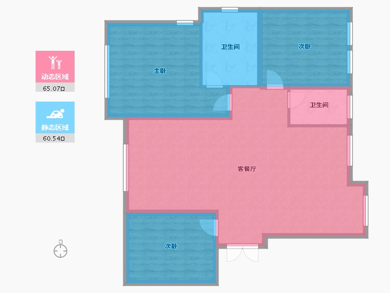 黑龙江省-绥化市-百盛香墅-115.00-户型库-动静分区