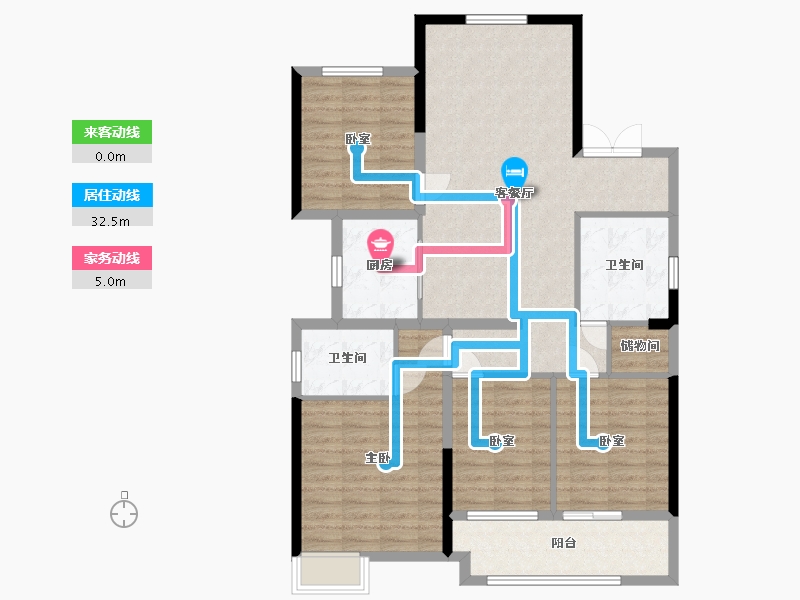 浙江省-温州市-瑞安市瑞祥天樾-107.00-户型库-动静线