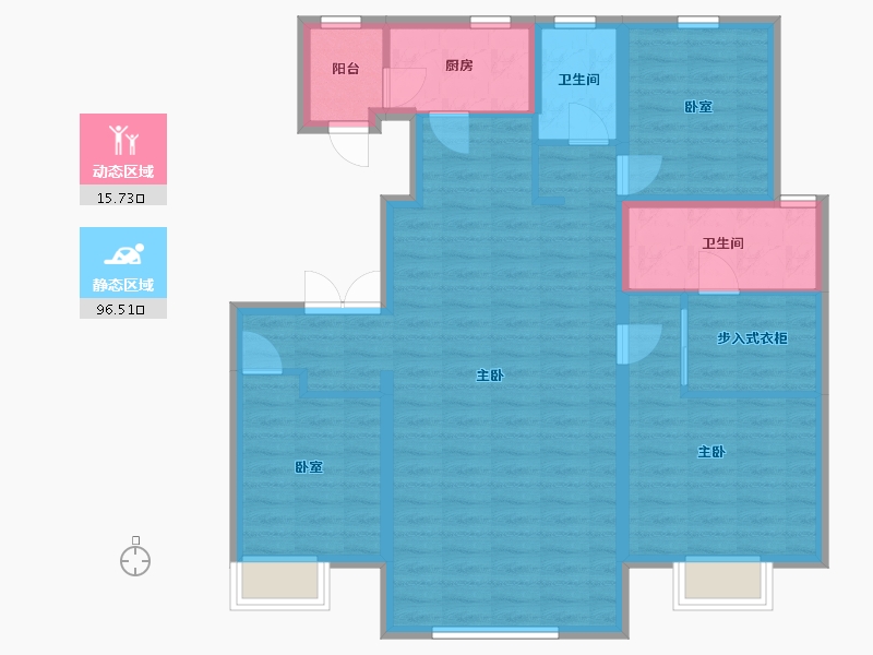 天津-天津市-农垦雅筑-118.15-户型库-动静分区