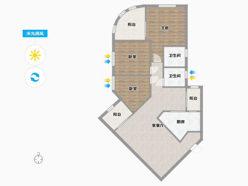 广东省-深圳市-汇文楼-96.00-户型库-采光通风