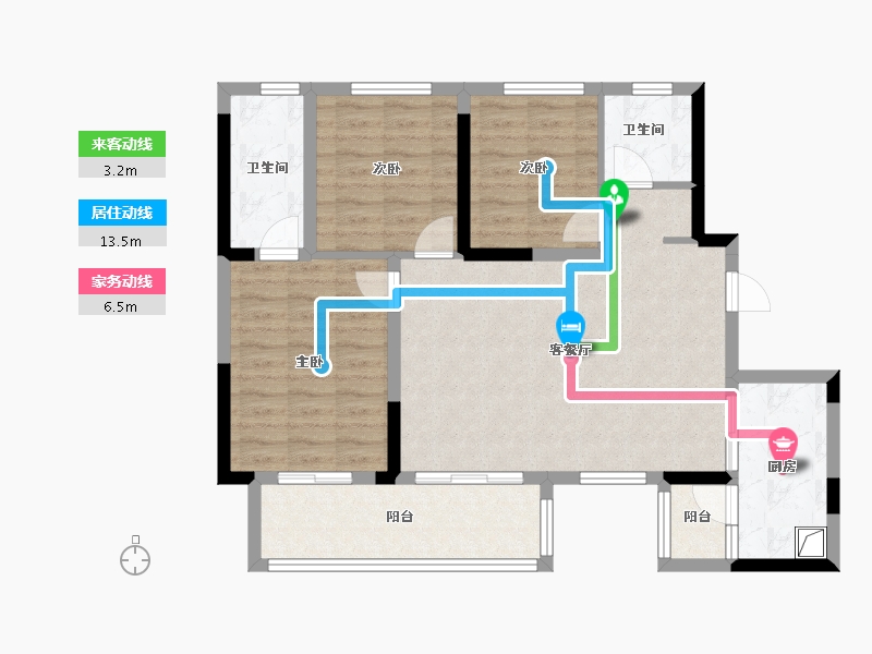 四川省-广安市-金科天宸(武胜)-86.24-户型库-动静线