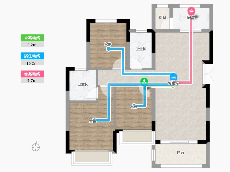 四川省-成都市-金科博翠山-81.60-户型库-动静线