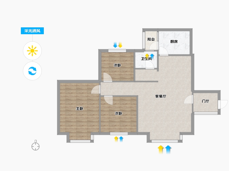 四川省-成都市-舜和家园-A区-92.00-户型库-采光通风