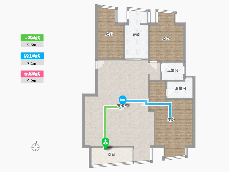 陕西省-西安市-就掌灯-136.00-户型库-动静线