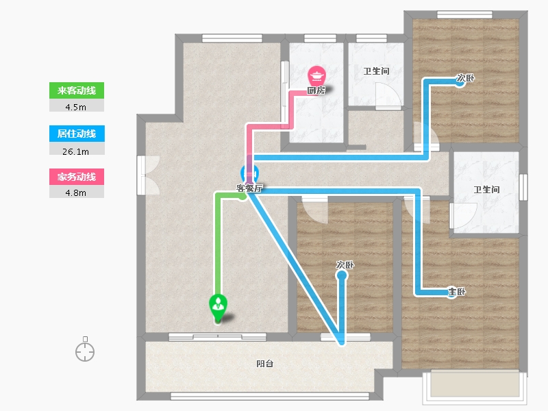 河南省-许昌市-信友天润府-108.72-户型库-动静线