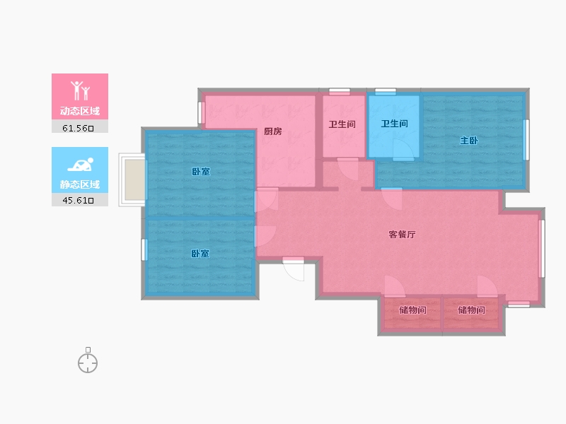 北京-北京市-航天城-80.00-户型库-动静分区