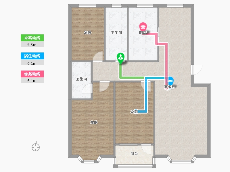 山东省-德州市-新城市花园-109.60-户型库-动静线