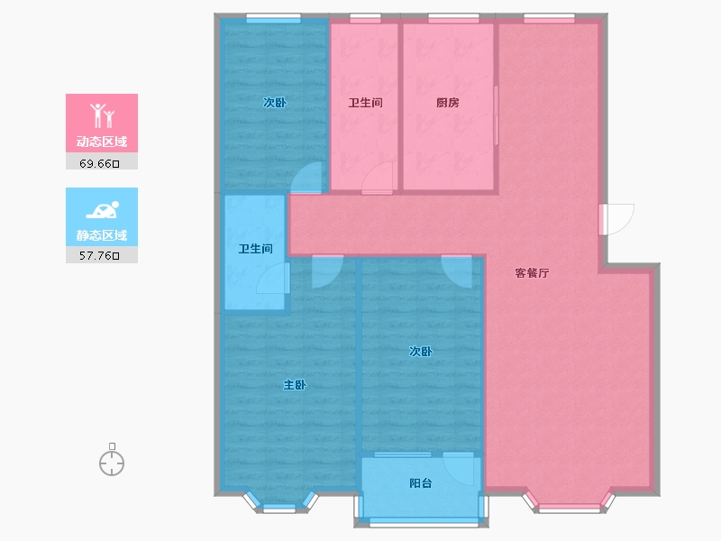 山东省-德州市-新城市花园-109.60-户型库-动静分区