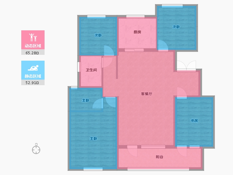 山东省-济宁市-中海城3区-115.22-户型库-动静分区