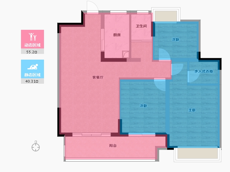 江苏省-盐城市-桃李天下-85.05-户型库-动静分区