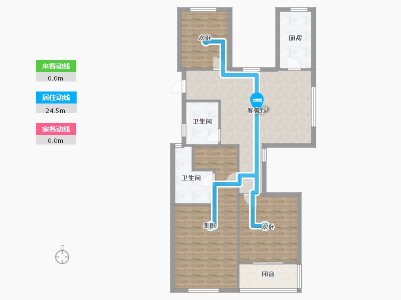 浙江省-杭州市-明华名港城-84.00-户型库-动静线