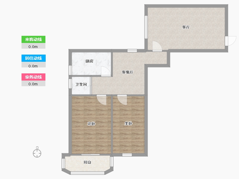 陕西省-西安市-东新商住大厦-77.60-户型库-动静线