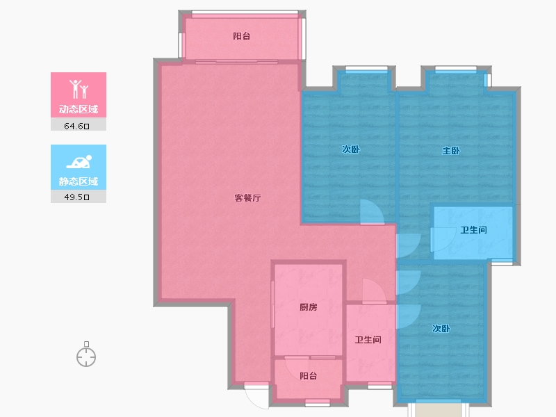 贵州省-贵阳市-地矿新庄-101.78-户型库-动静分区