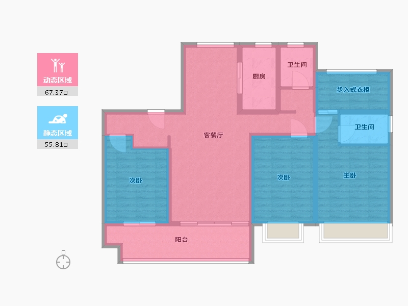 河南省-安阳市-j锦绣湖畔-109.74-户型库-动静分区