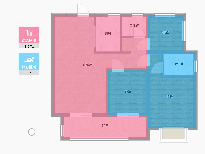 四川省-内江市-江屿墅-71.93-户型库-动静分区