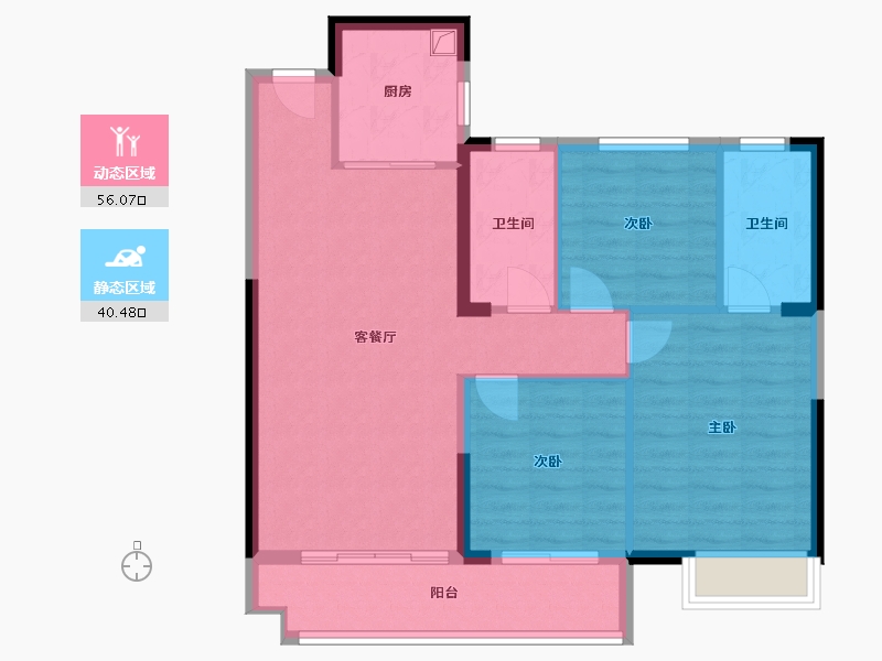 江西省-九江市-柴桑郡-87.20-户型库-动静分区