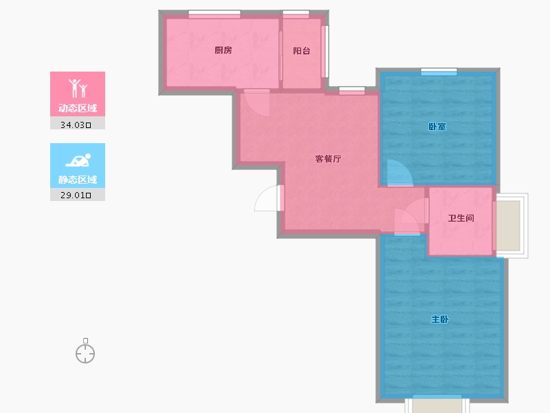 天津-天津市-汇康园-64.00-户型库-动静分区