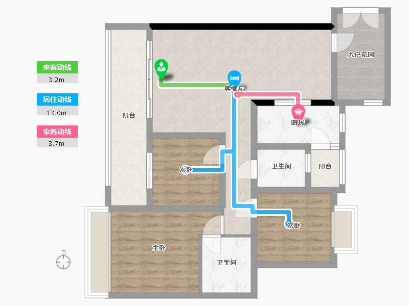 贵州省-毕节市-金园世纪城-93.42-户型库-动静线