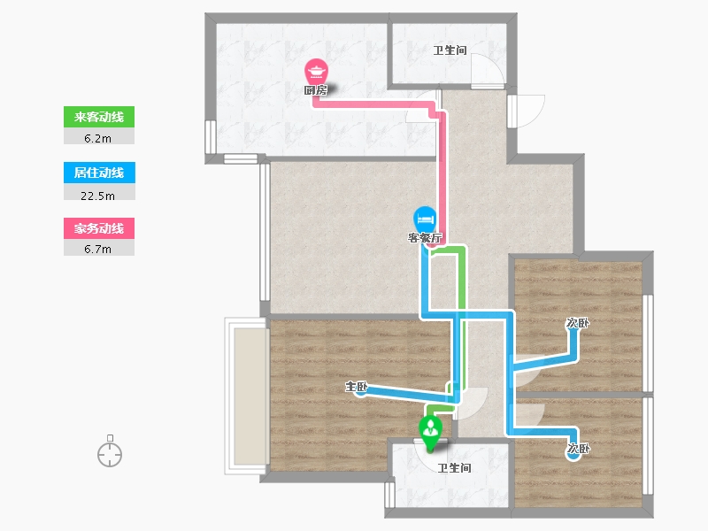 四川省-成都市-乾富鑫城-72.00-户型库-动静线