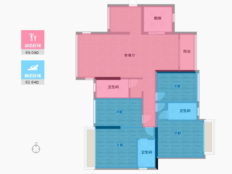 广东省-清远市-臻景豪庭-112.00-户型库-动静分区