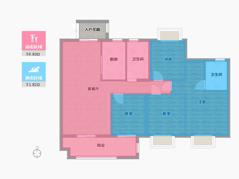 江西省-赣州市-嘉福潋江府-100.80-户型库-动静分区