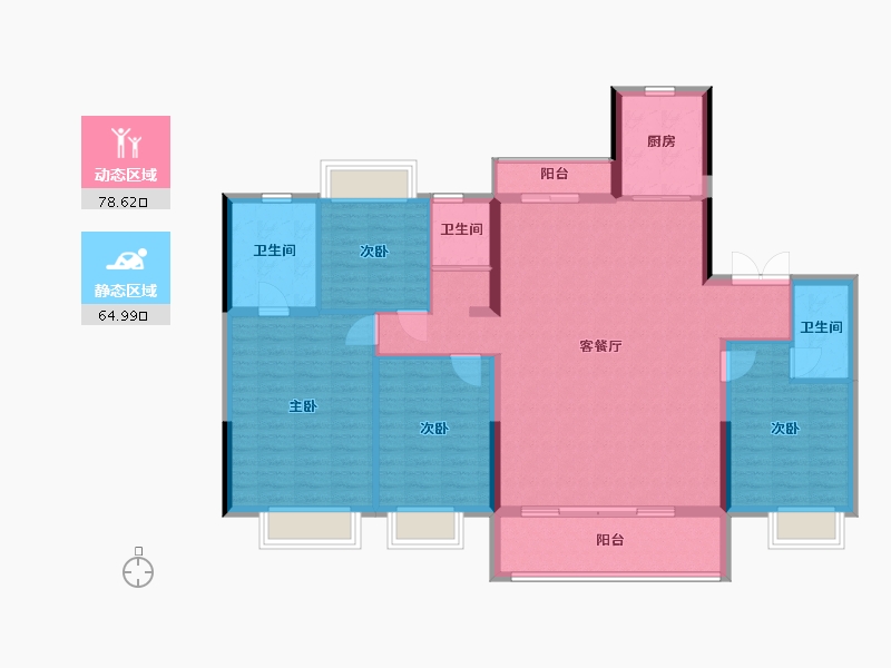 江西省-吉安市-碧桂园-120.00-户型库-动静分区