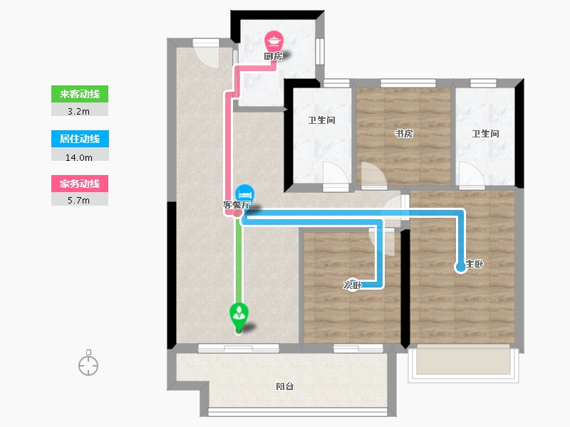 河南省-郑州市-正弘98-78.40-户型库-动静线