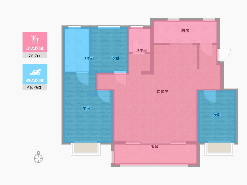 江苏省-苏州市-琴臻雅苑-112.00-户型库-动静分区