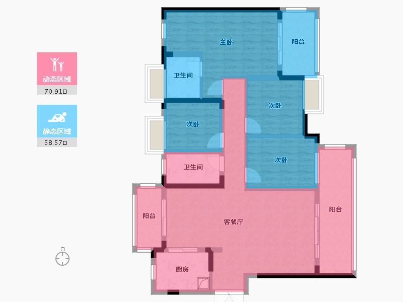 湖北省-宜昌市-春江明月-118.84-户型库-动静分区