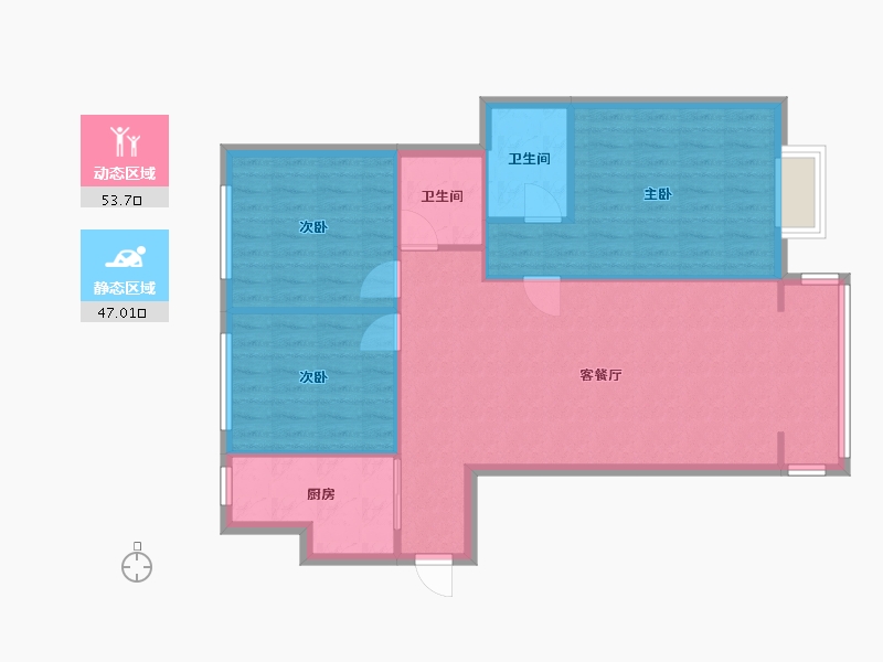 河南省-安阳市-宏盛昌家苑2期-110.40-户型库-动静分区