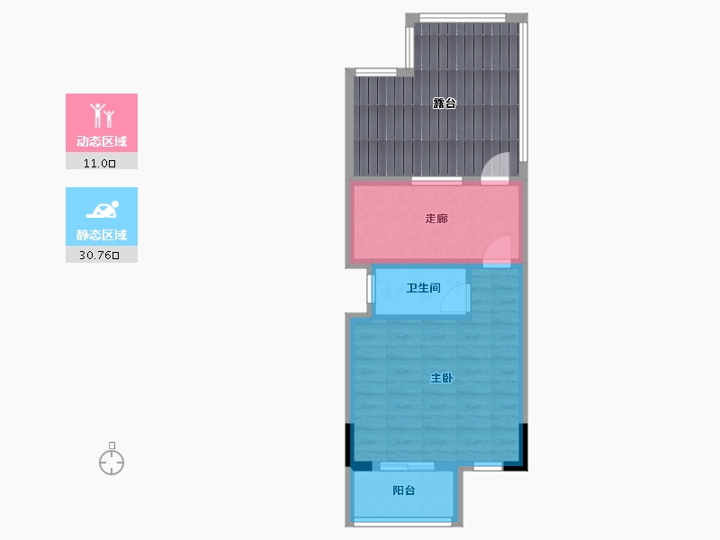 海南省-海口市-机场二期安置房户顶楼-64.00-户型库-动静分区