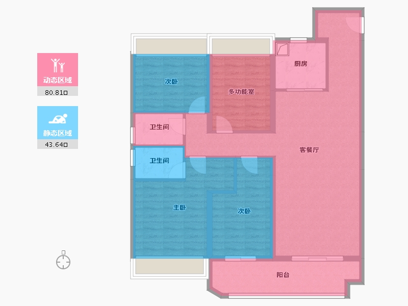 江苏省-徐州市-碧桂园翡翠湾-117.10-户型库-动静分区