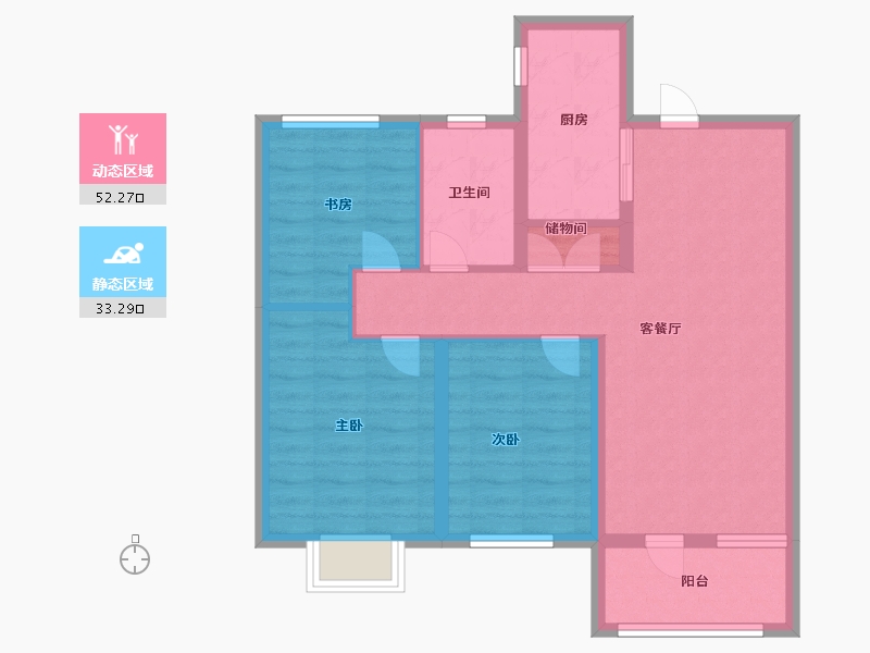 安徽省-宿州市-唐园南区-76.11-户型库-动静分区