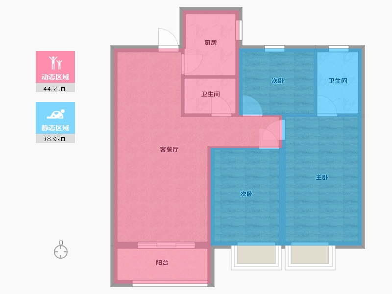 河北省-邢台市-丰州金尊府-88.00-户型库-动静分区