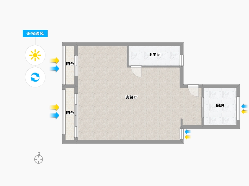 浙江省-绍兴市-万科芳塔纳丽-136.00-户型库-采光通风