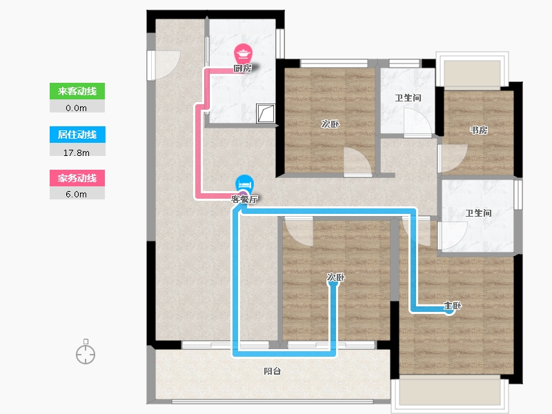 江苏省-南京市-山和九著府-89.60-户型库-动静线