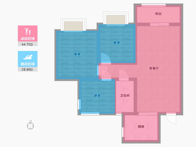 四川省-内江市-万晟城-68.35-户型库-动静分区