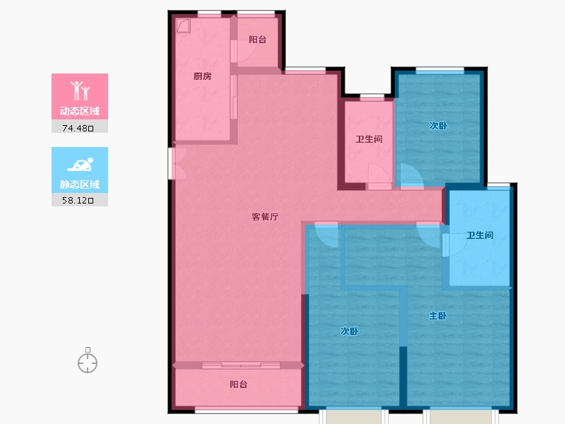 山西省-忻州市-雁门公园-133.00-户型库-动静分区